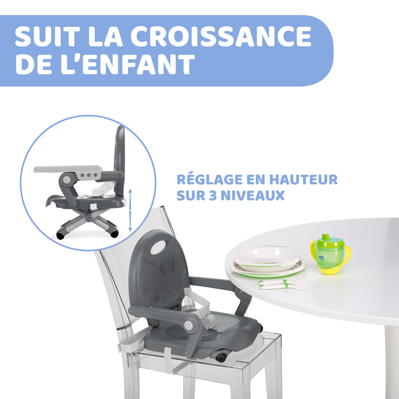 Réhausseur chaise de table bébé Pocket Snack null - 2
