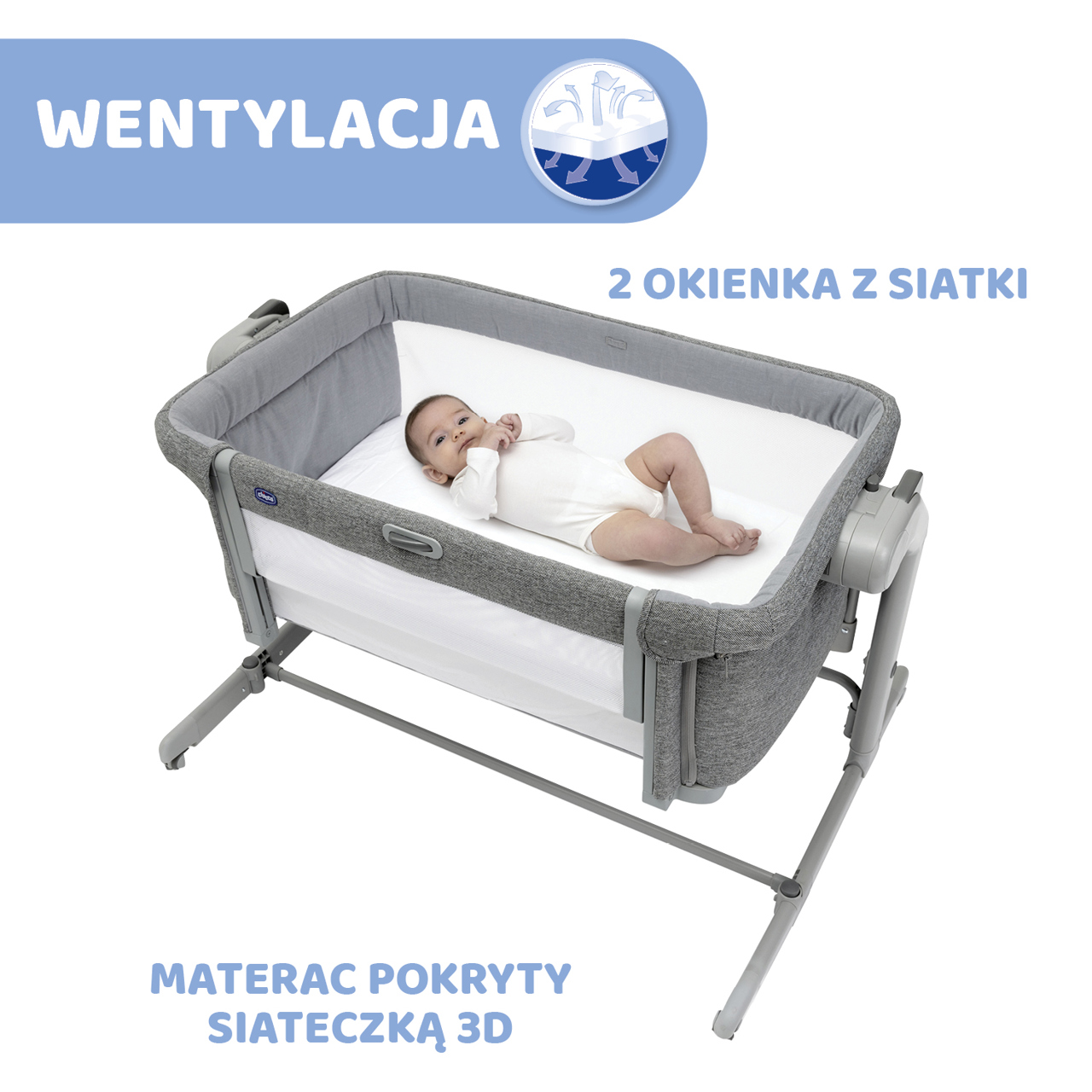 CHICCO NEXT2ME MAGIC EVO | ŁÓŻECZKO DOSTAWNE null - 3