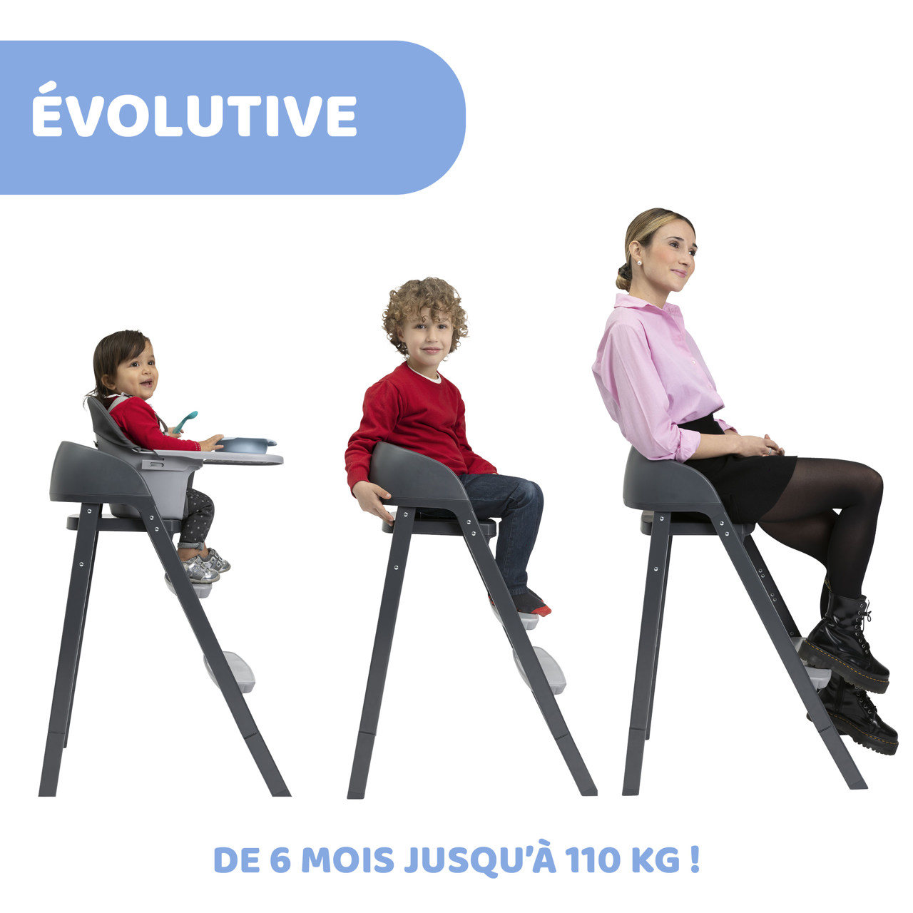 Chaise Haute Évolutive Crescendo Up Chicco - 1