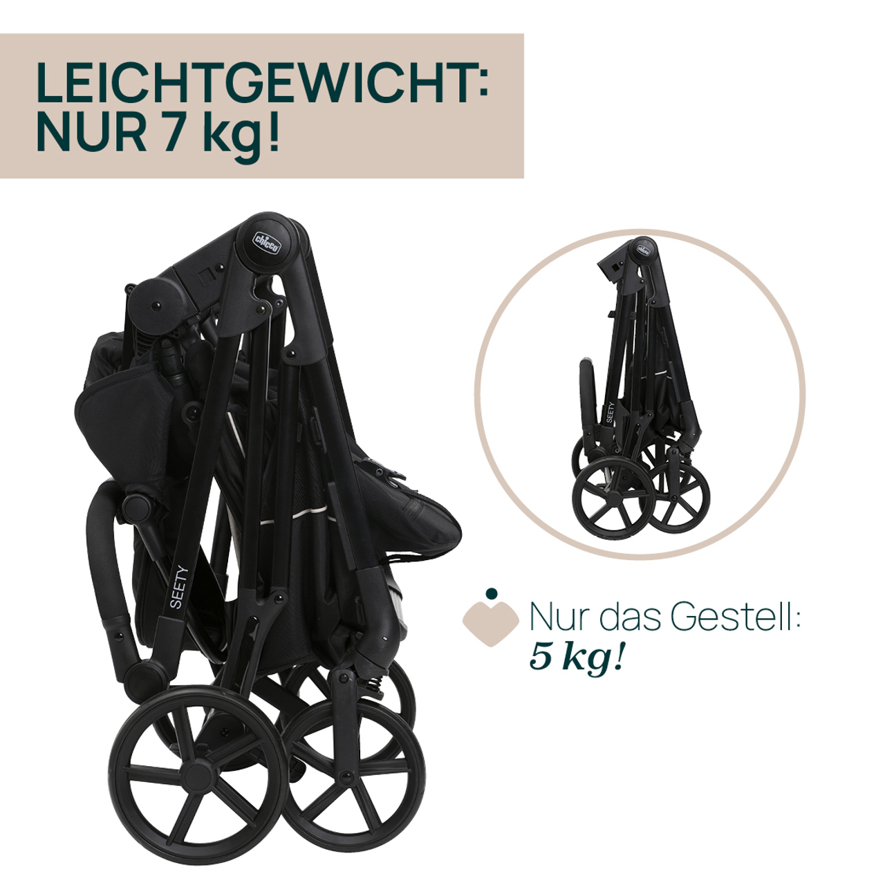 Seety, modularer Kinderwagen null - 2