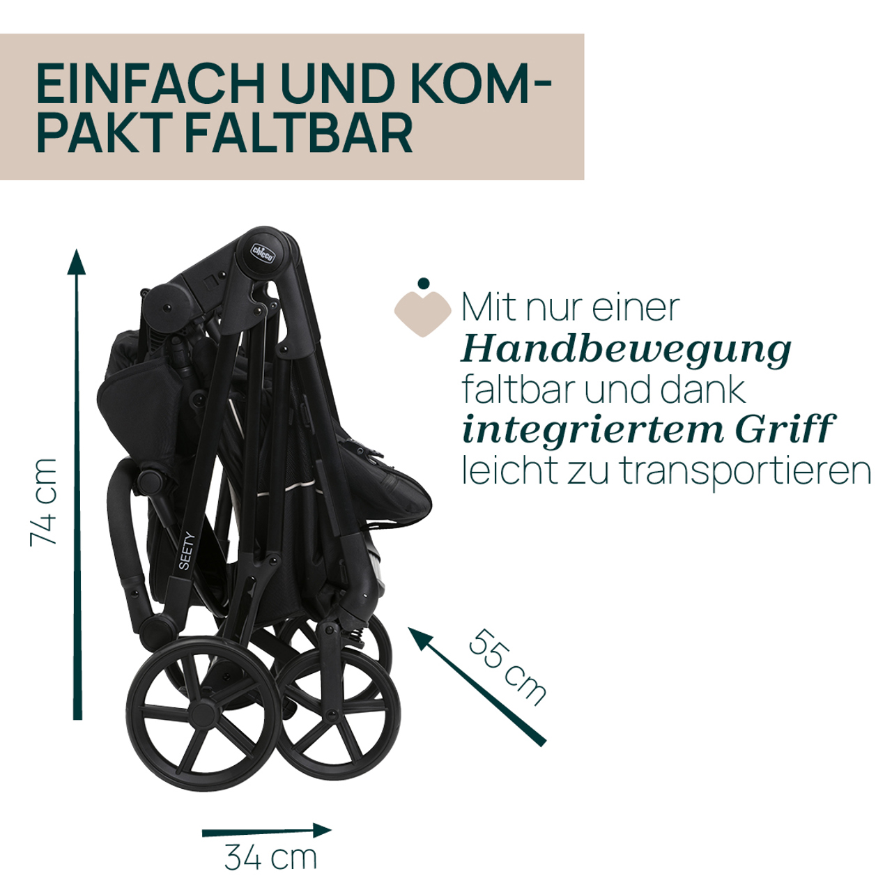 Seety, modularer Kinderwagen null - 5
