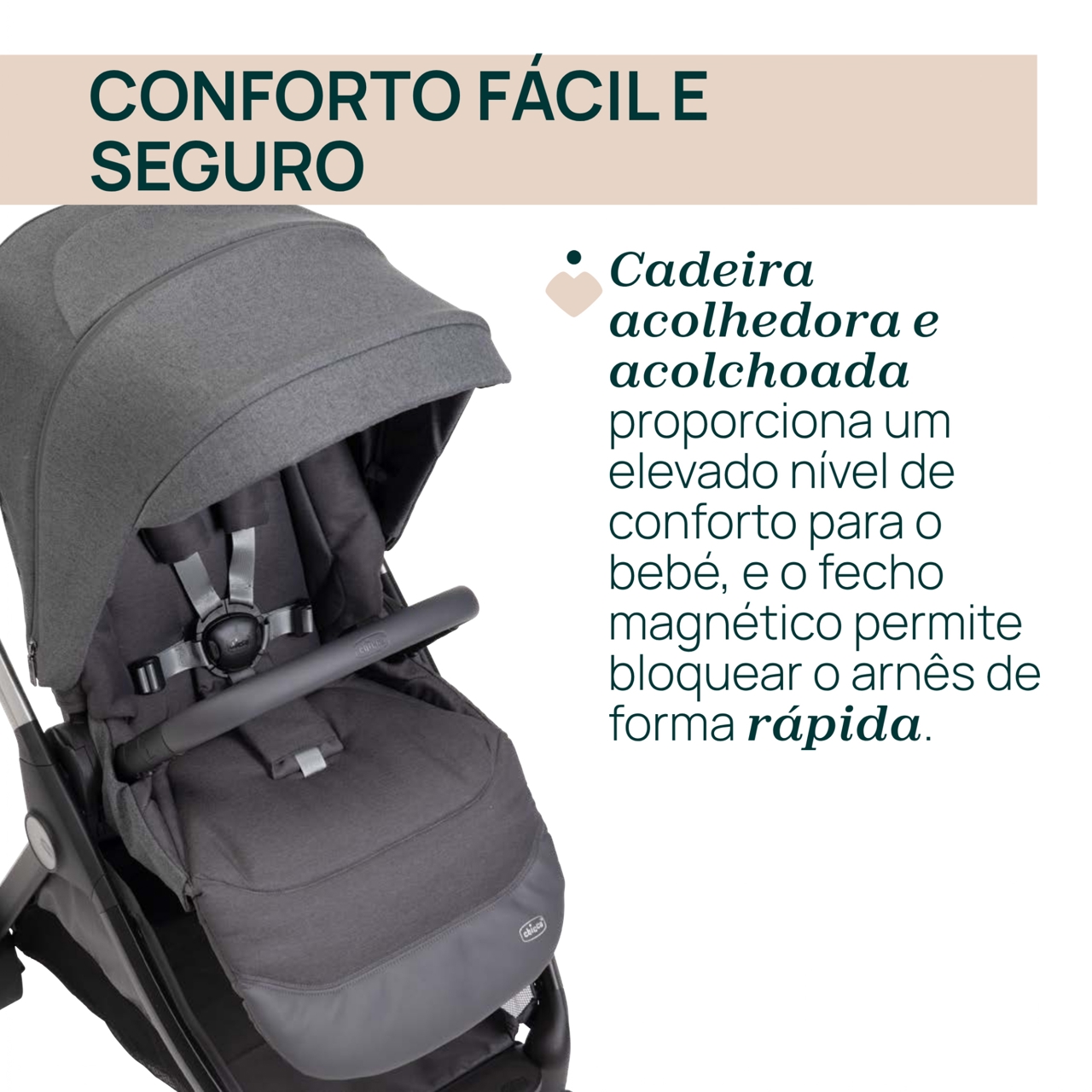 Trio Bellagio c/ Flexi,  First Seat Recline e Bi-Seat com base Chicco - 6