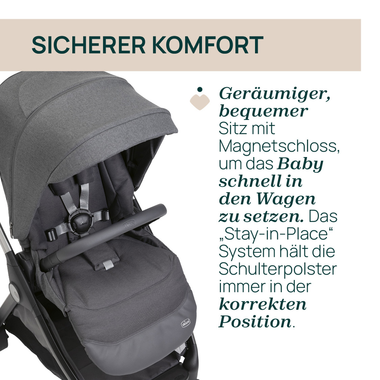 BELLAGIO, modularer, selbstschließender Kinderwagen null - 6