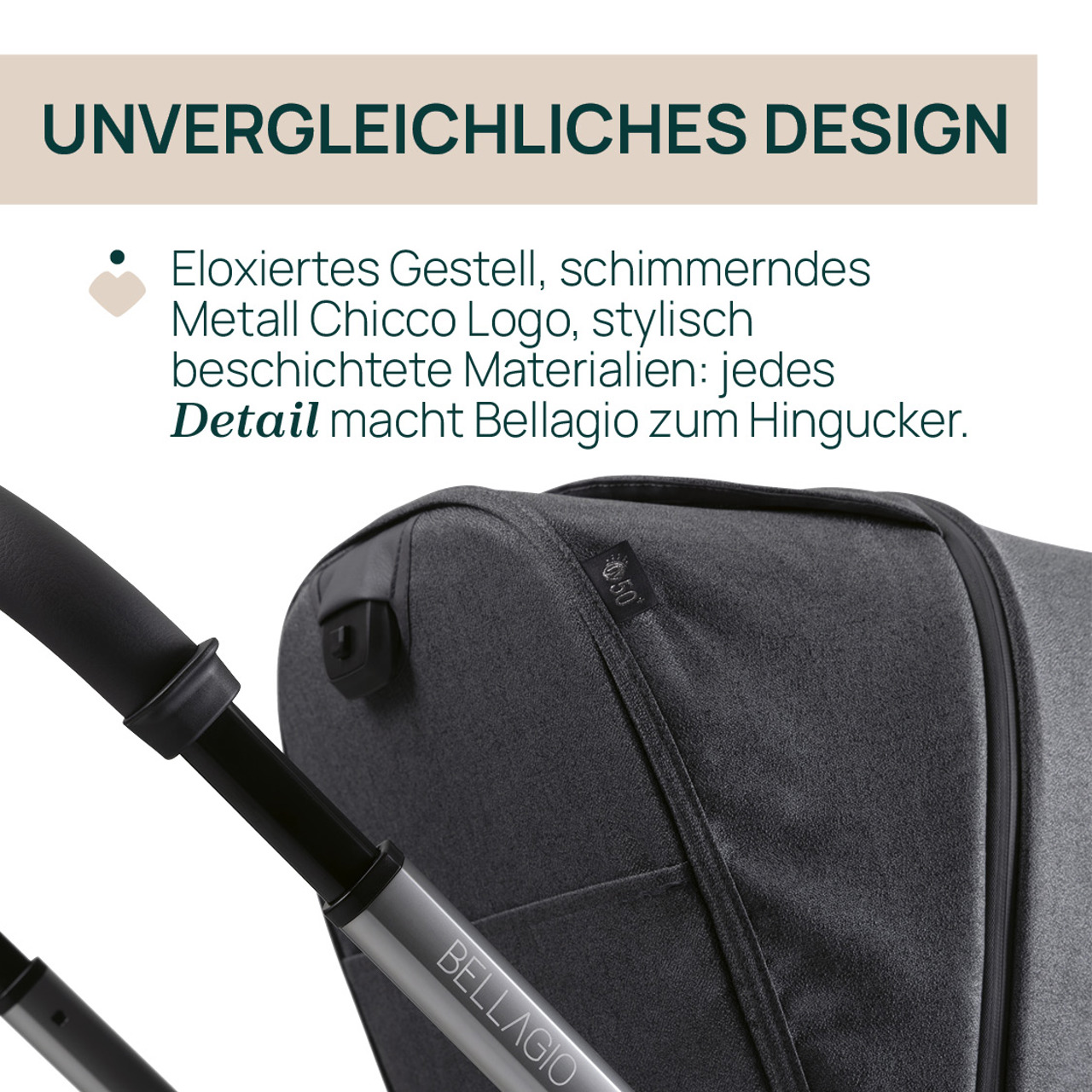 BELLAGIO, modularer, selbstschließender Kinderwagen null - 8