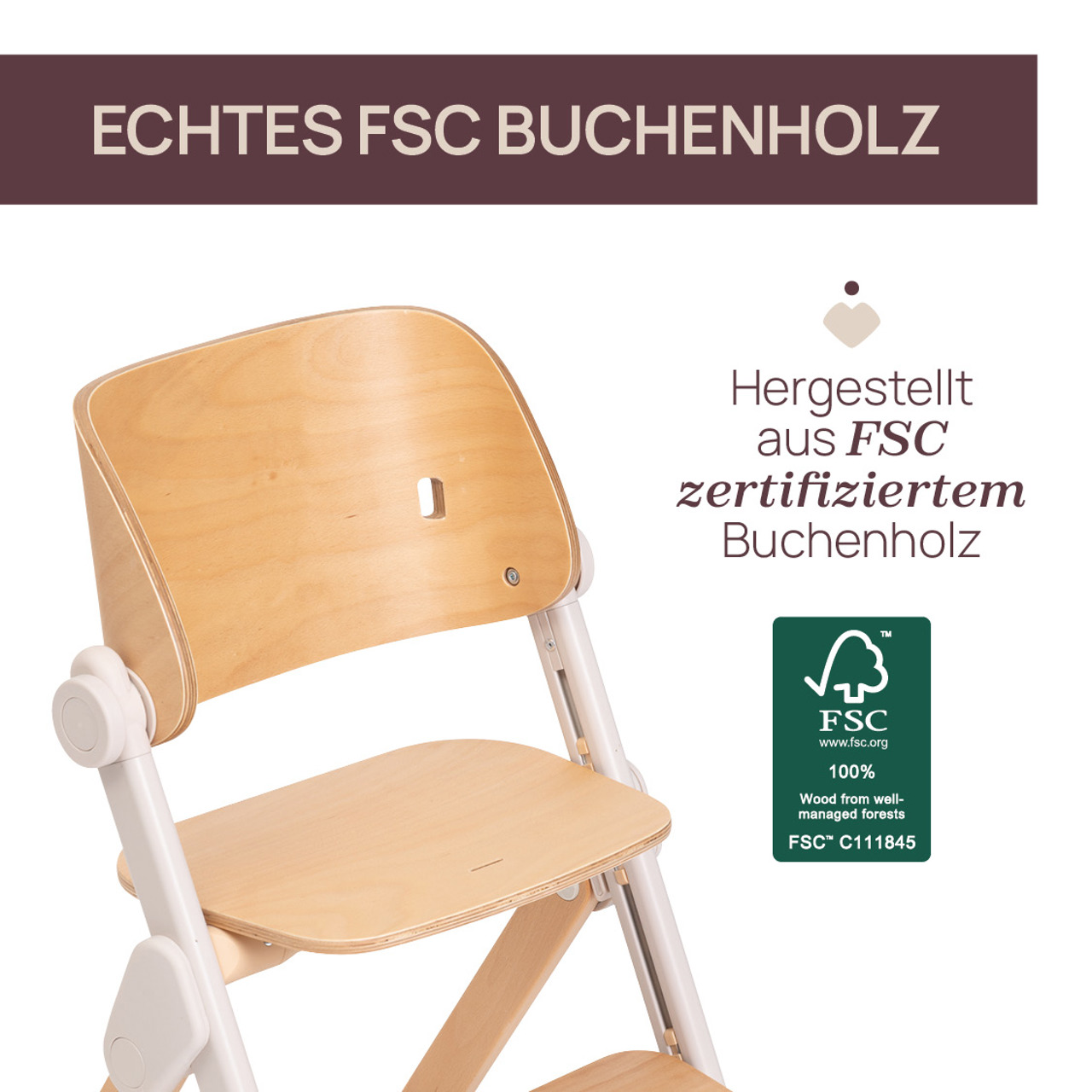 Meraviglia, Hochstuhl aus Holz null - 8