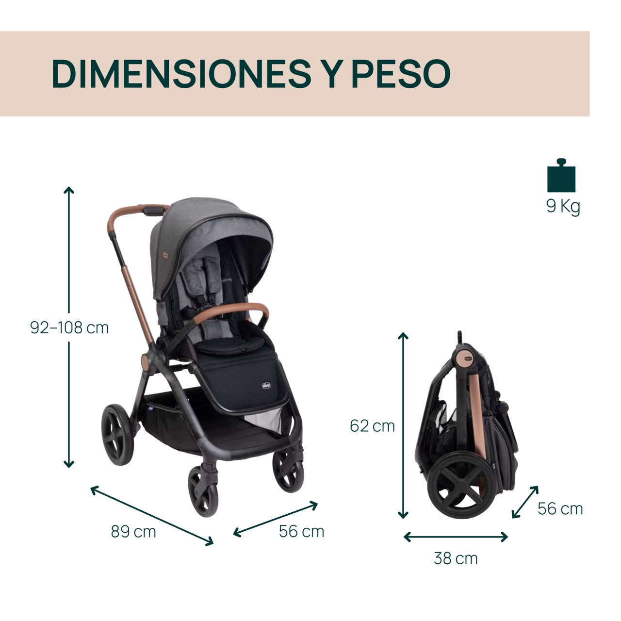 Trío Mysa c/ Gran Comfort y First Seat Recline Chicco - 1