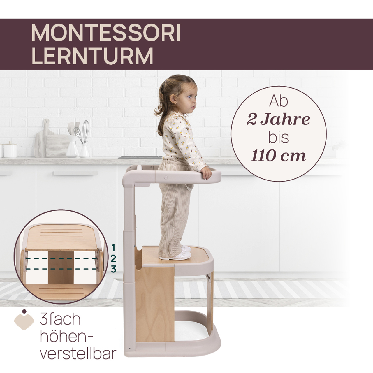 Mitwachsender Lernturm 4 in 1 Meraviglia null - 4