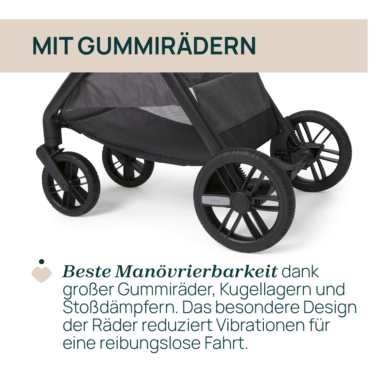 Bellagio 2, modularer, selbstschlie&szlig;ender Kinderwagen null - 4