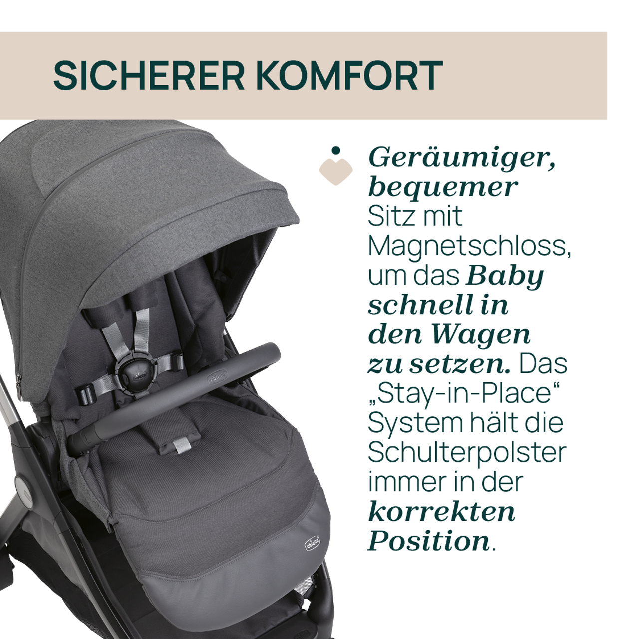Bellagio 2, modularer, selbstschlie&szlig;ender Kinderwagen null - 7