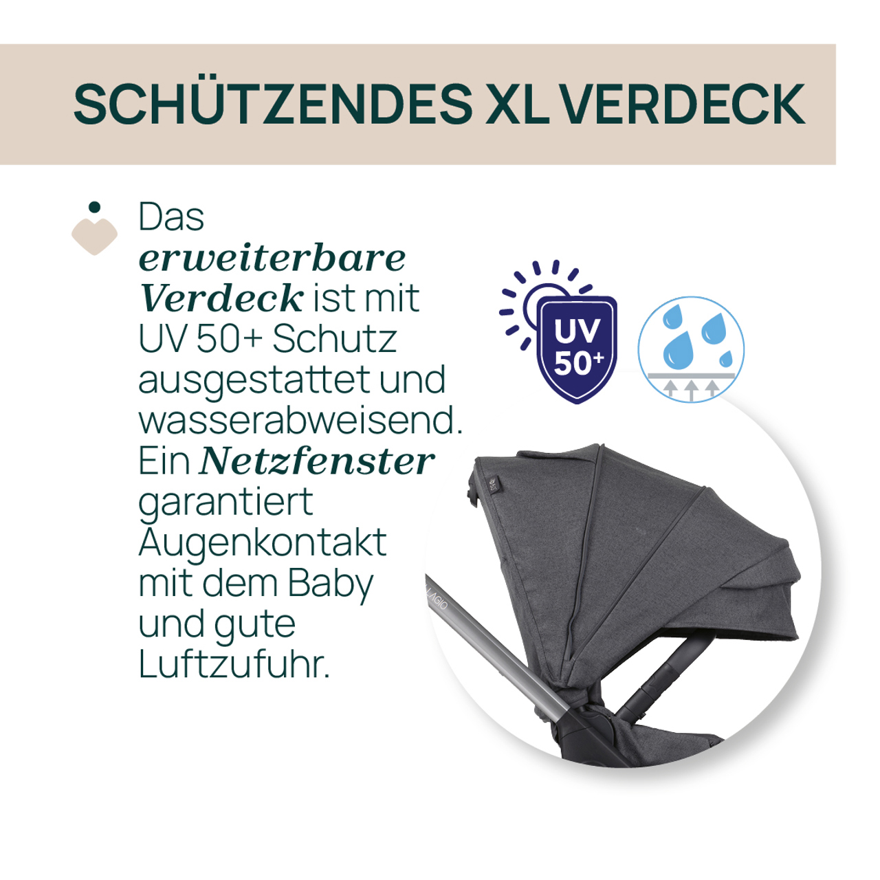 Bellagio 2, modularer, selbstschlie&szlig;ender Kinderwagen null - 5