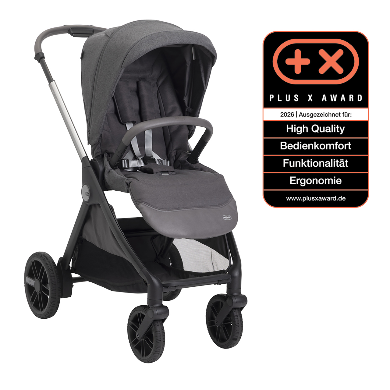 Bellagio 2, modularer, selbstschlieender Kinderwagen
