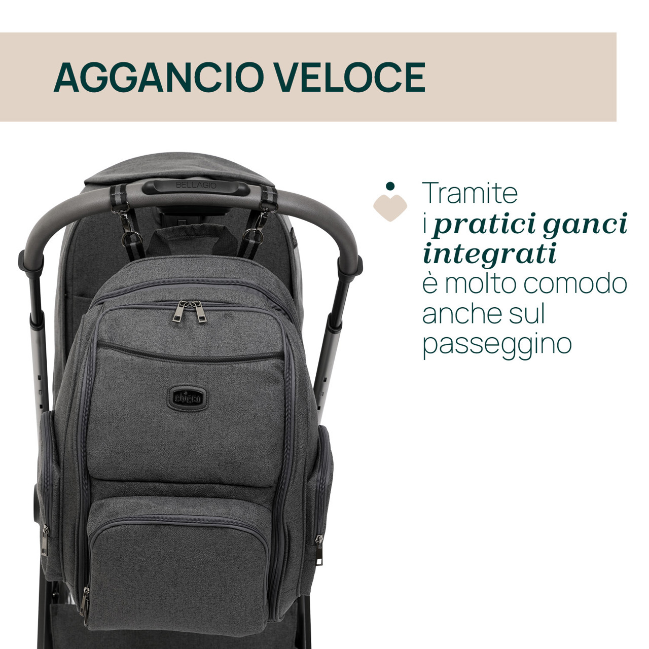 Zaino con fasciatoio integrato Chicco - 4