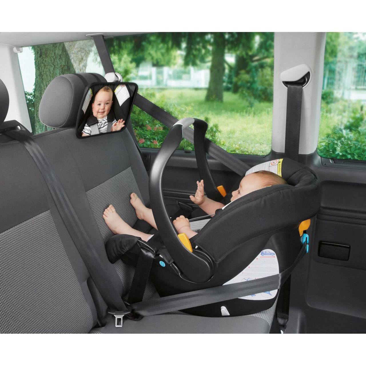 Espelho para o assento traseiro do carro, para monitorar o bebê, espelho de  alta qualidade, ajustável, para fixar no encosto do banco traseiro do carro  com visibilidade do bebê/criança pelo retrovisor 