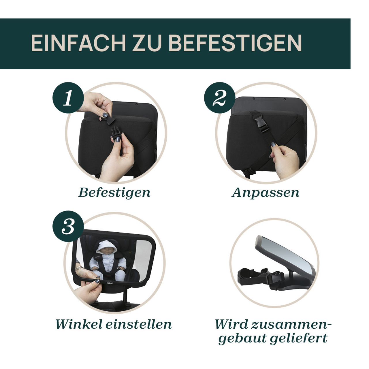 Babyspiegel für Rücksitz null - 5