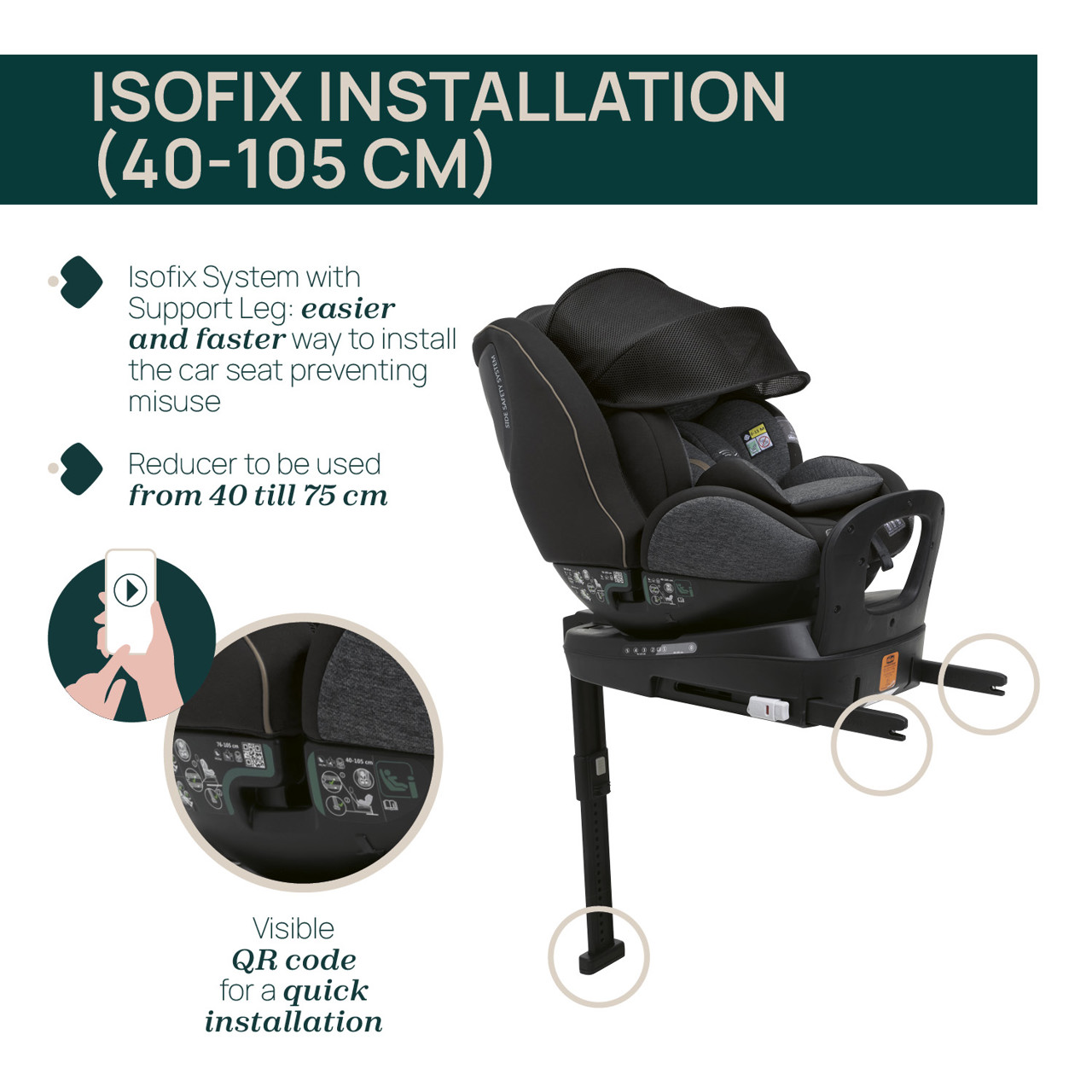 Siège-Auto Seat3Fit i-Size Air Mélange (40-125 cm) image number 9