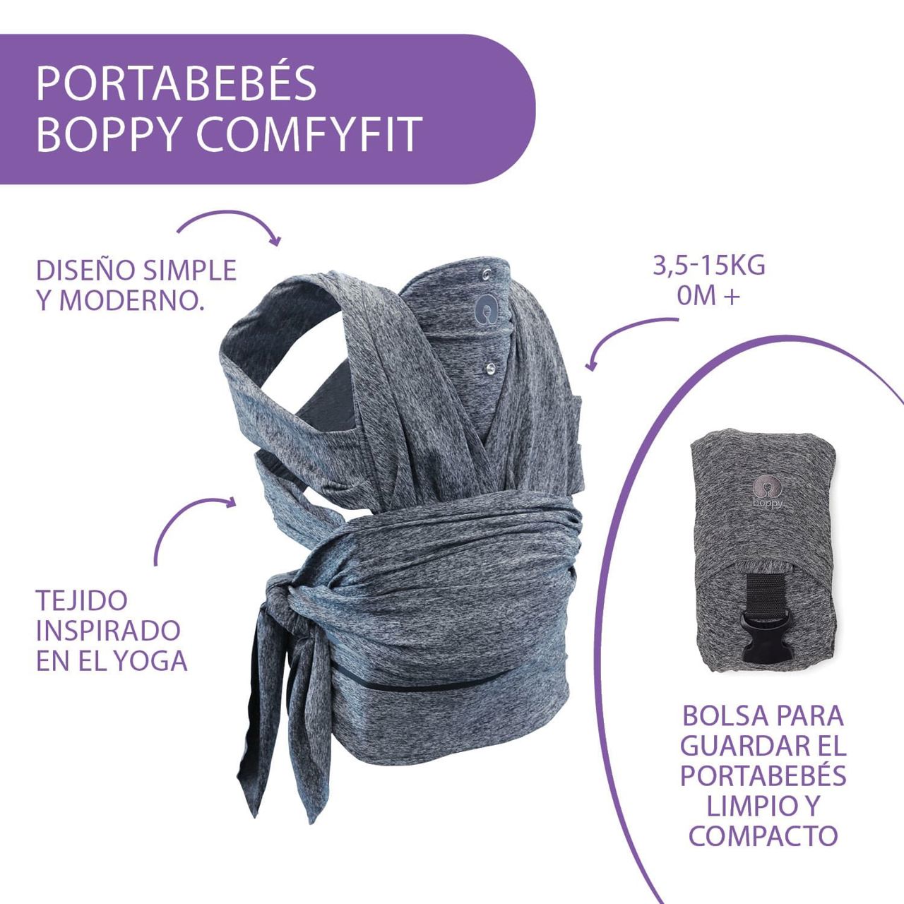 Boppy ComfyFit Fular Portabebés image number 4