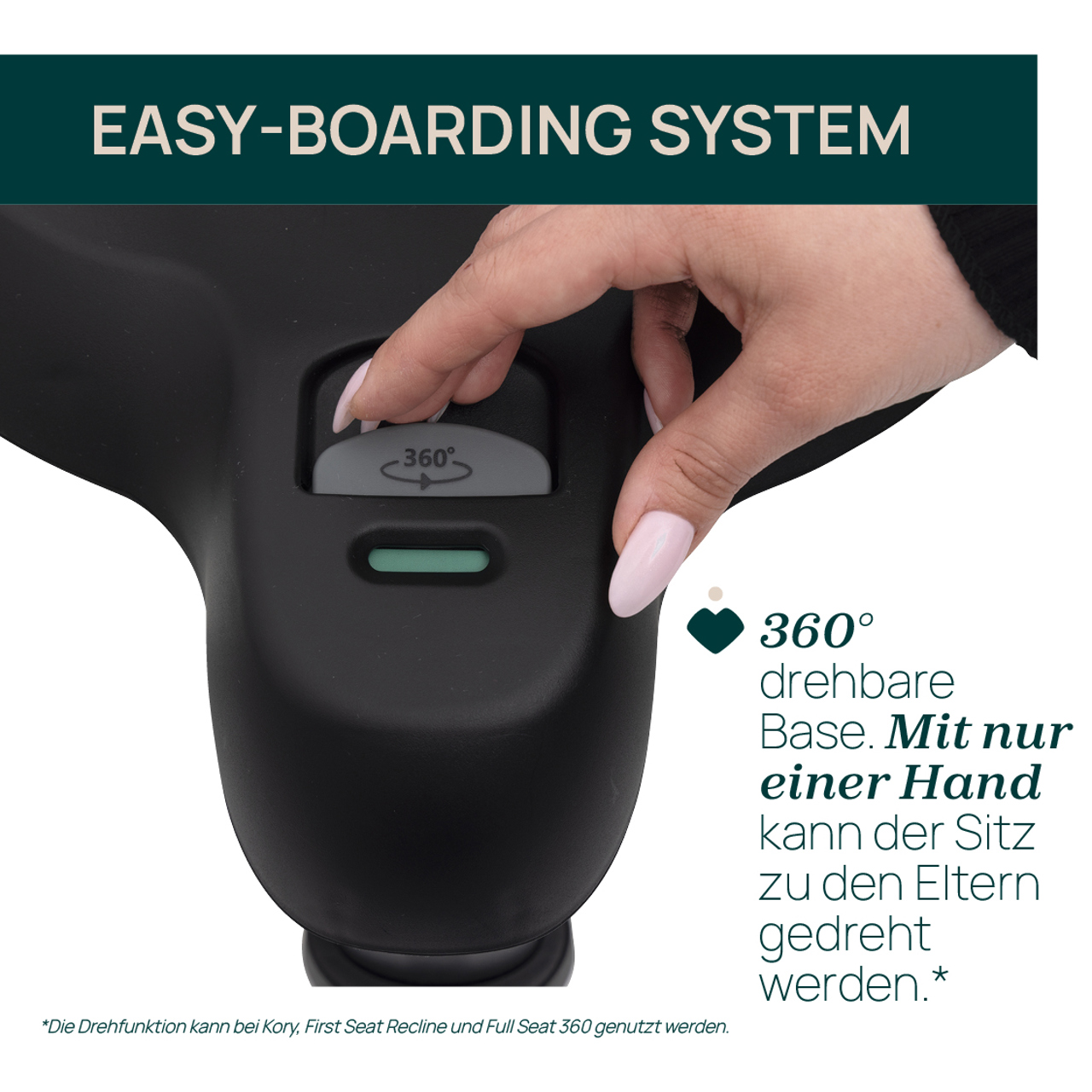 Drehbare Full 360 Base i-Size f&uuml;r Kory/ First Seat Recline und Full Seat 360  null - 2