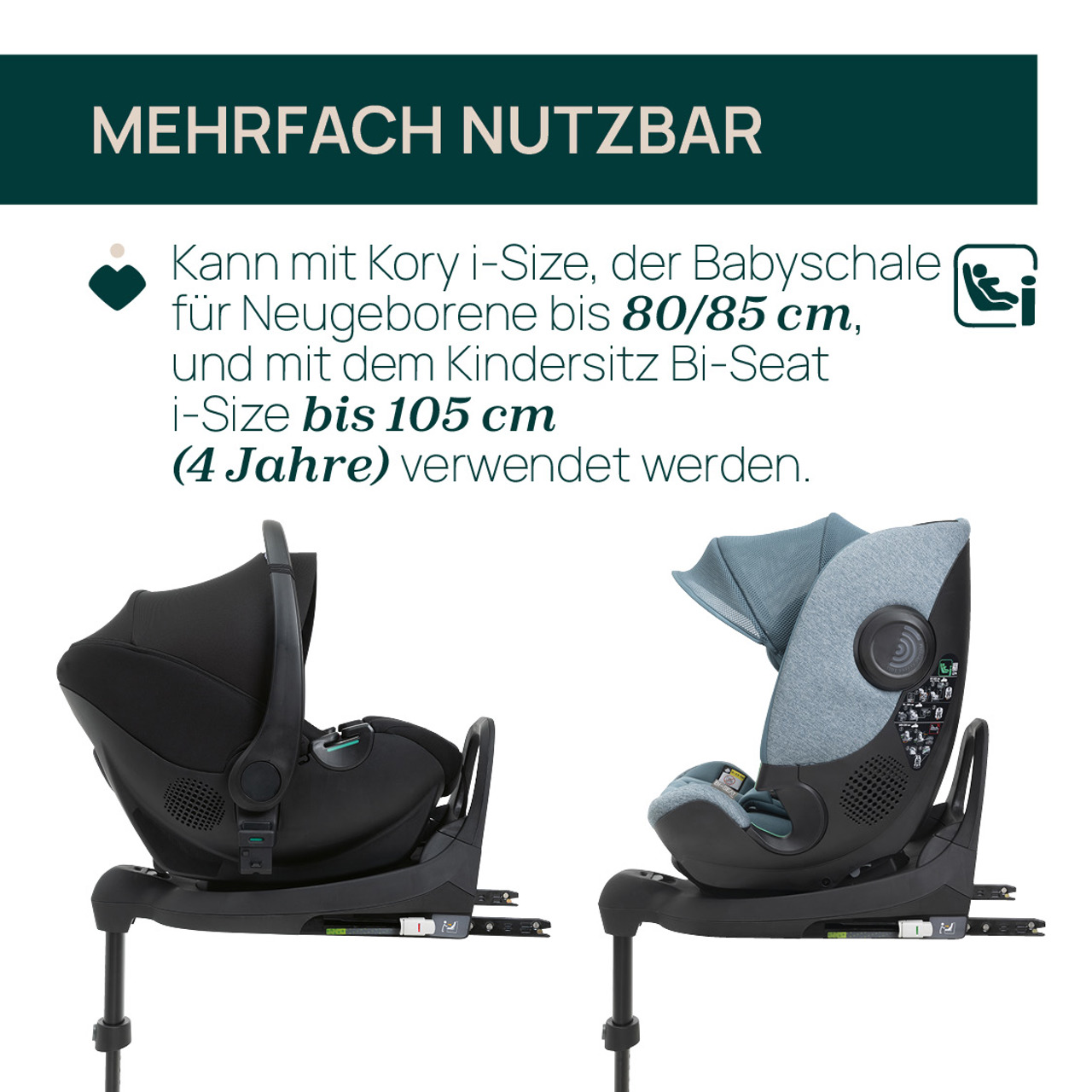 Drehbare Base Full 360 i-Size für Kory, First Seat Recline und Bi-Seat null - 2