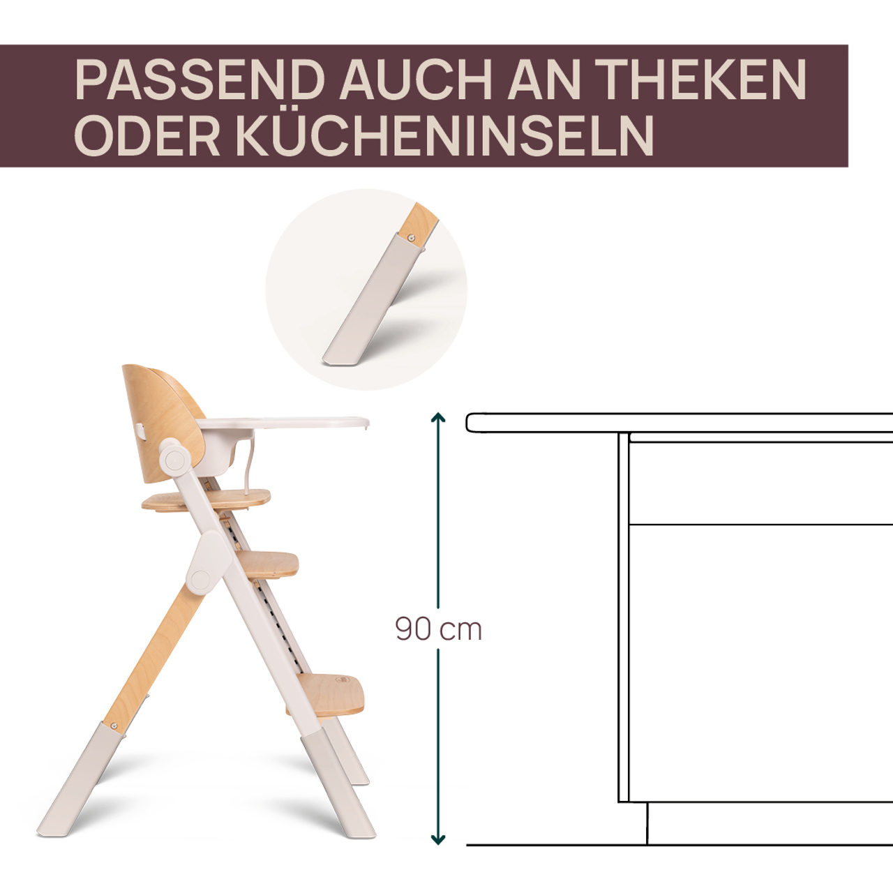 Mitwachsender Hochstuhl Meraviglia Up aus Holz null - 6