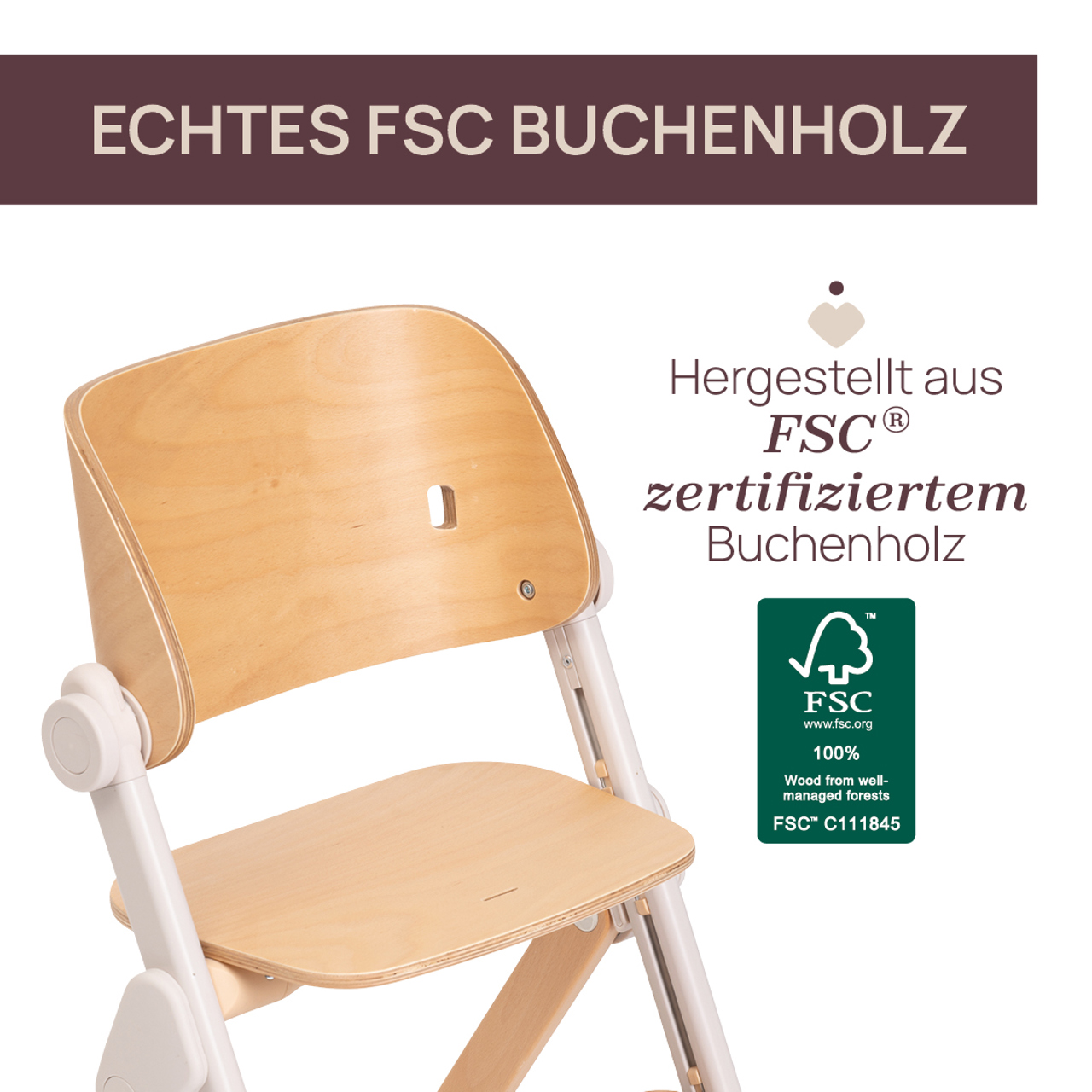 Mitwachsender Hochstuhl Meraviglia Up aus Holz null - 9