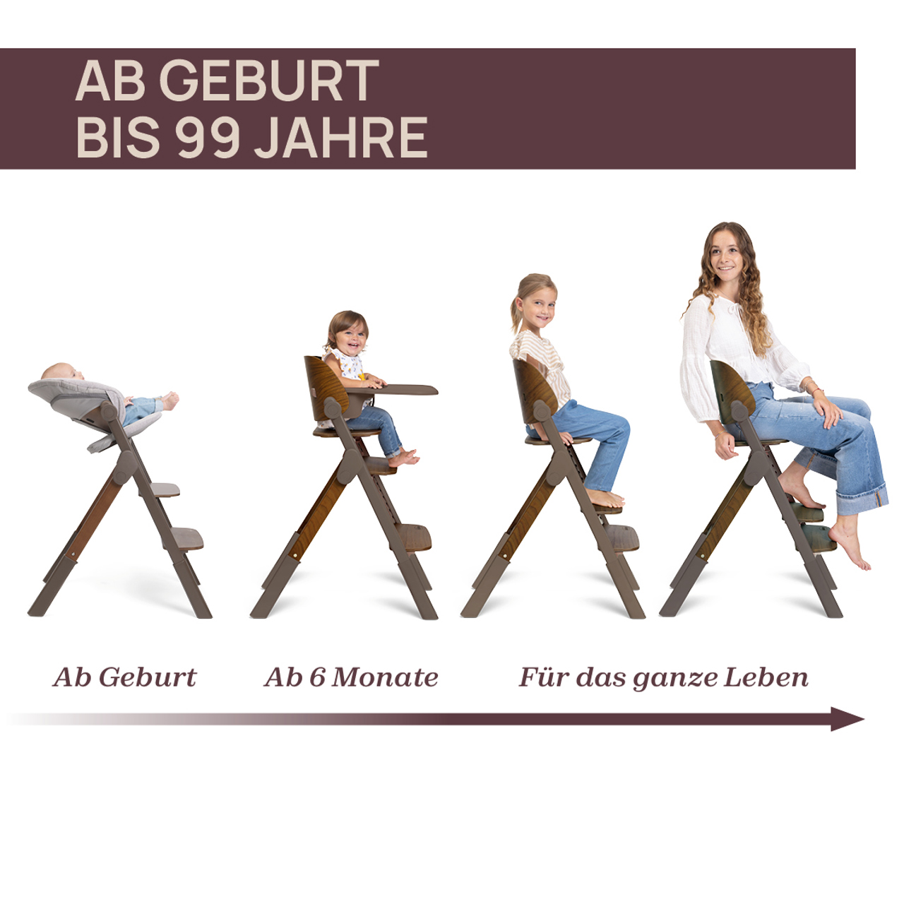 Mitwachsender Hochstuhl Meraviglia Up aus Holz null - 1