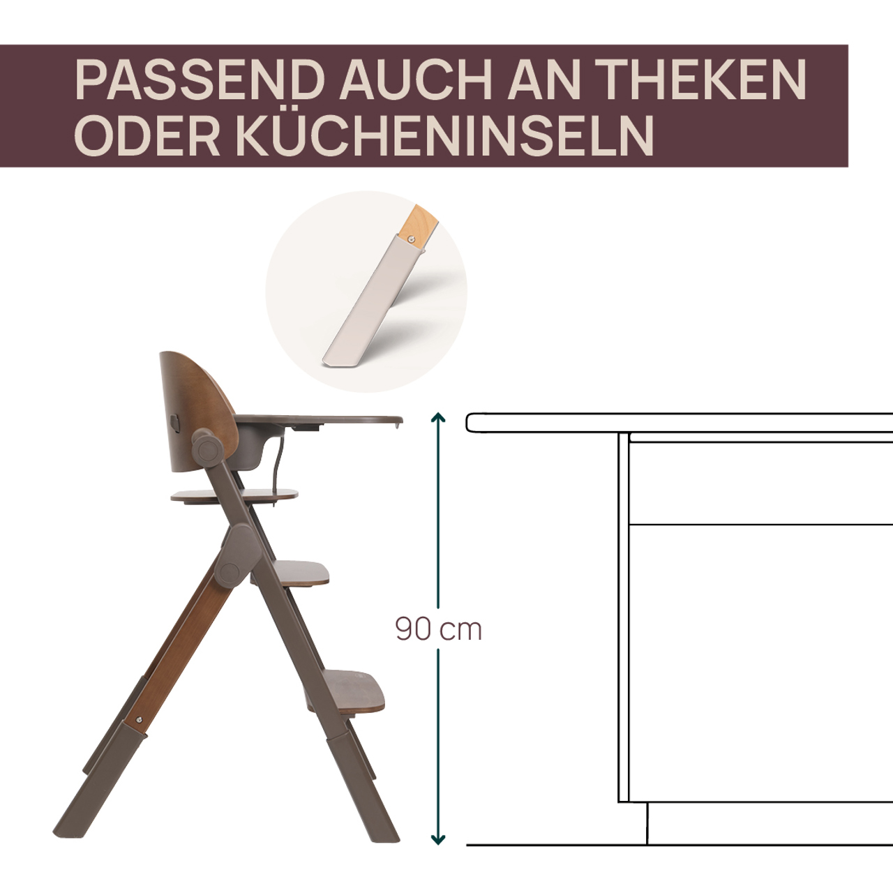 Mitwachsender Hochstuhl Meraviglia Up aus Holz null - 5