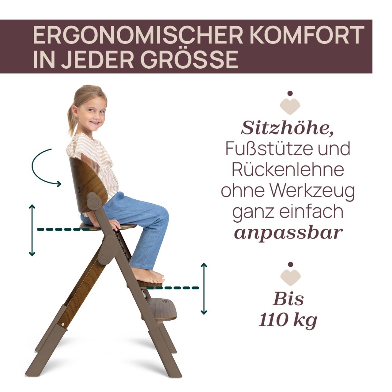 Mitwachsender Hochstuhl Meraviglia Up aus Holz null - 6