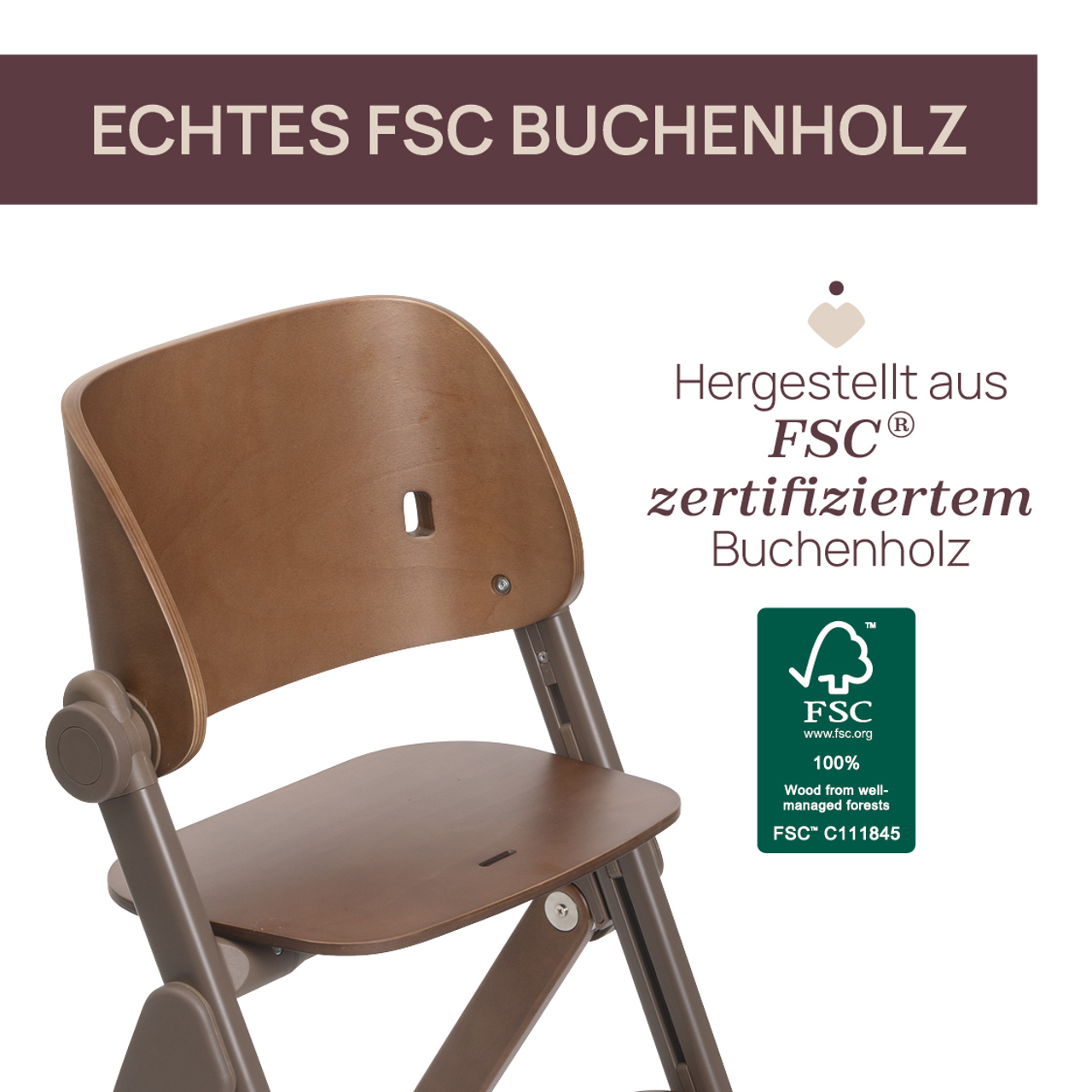Mitwachsender Hochstuhl Meraviglia Up aus Holz null - 8
