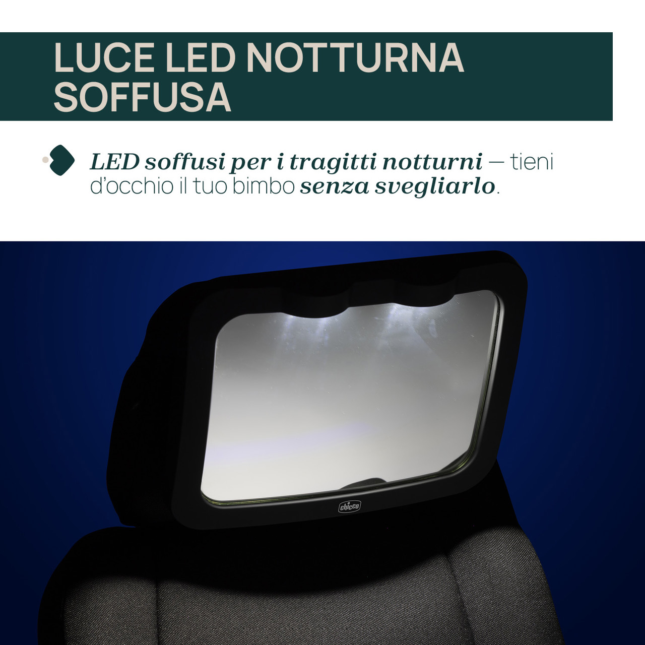 Specchio retrovisore LED per sedile posteriore null - 9