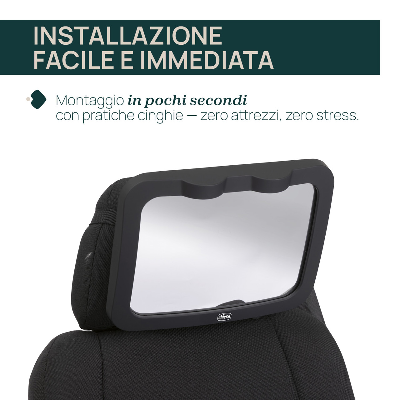 Specchio retrovisore LED per sedile posteriore null - 6