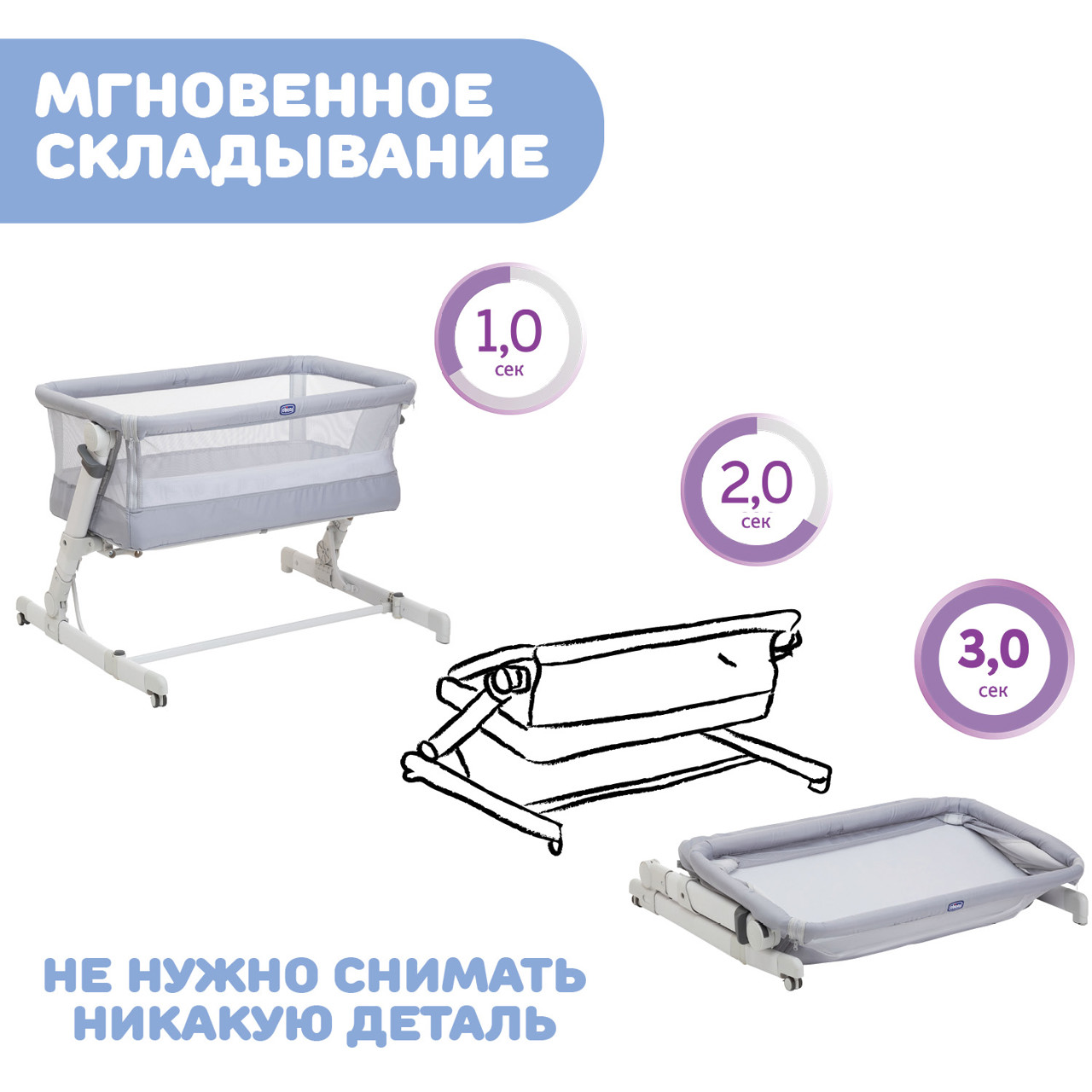 Кроватка детская NEXT2ME POP UP ATMOSPHERE null - 5