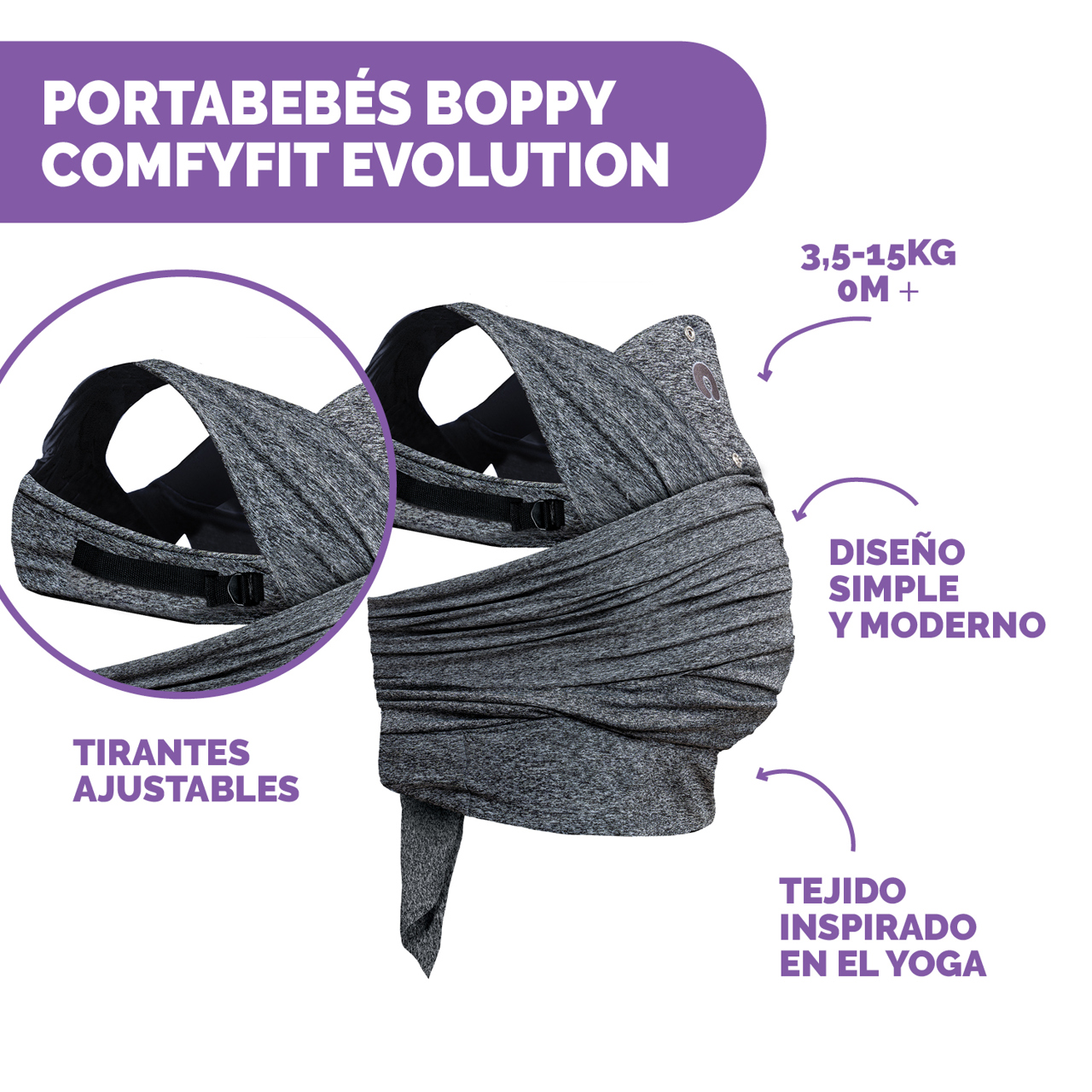 Boppy Comfyfit Evolution Fular Portabebés image number 4