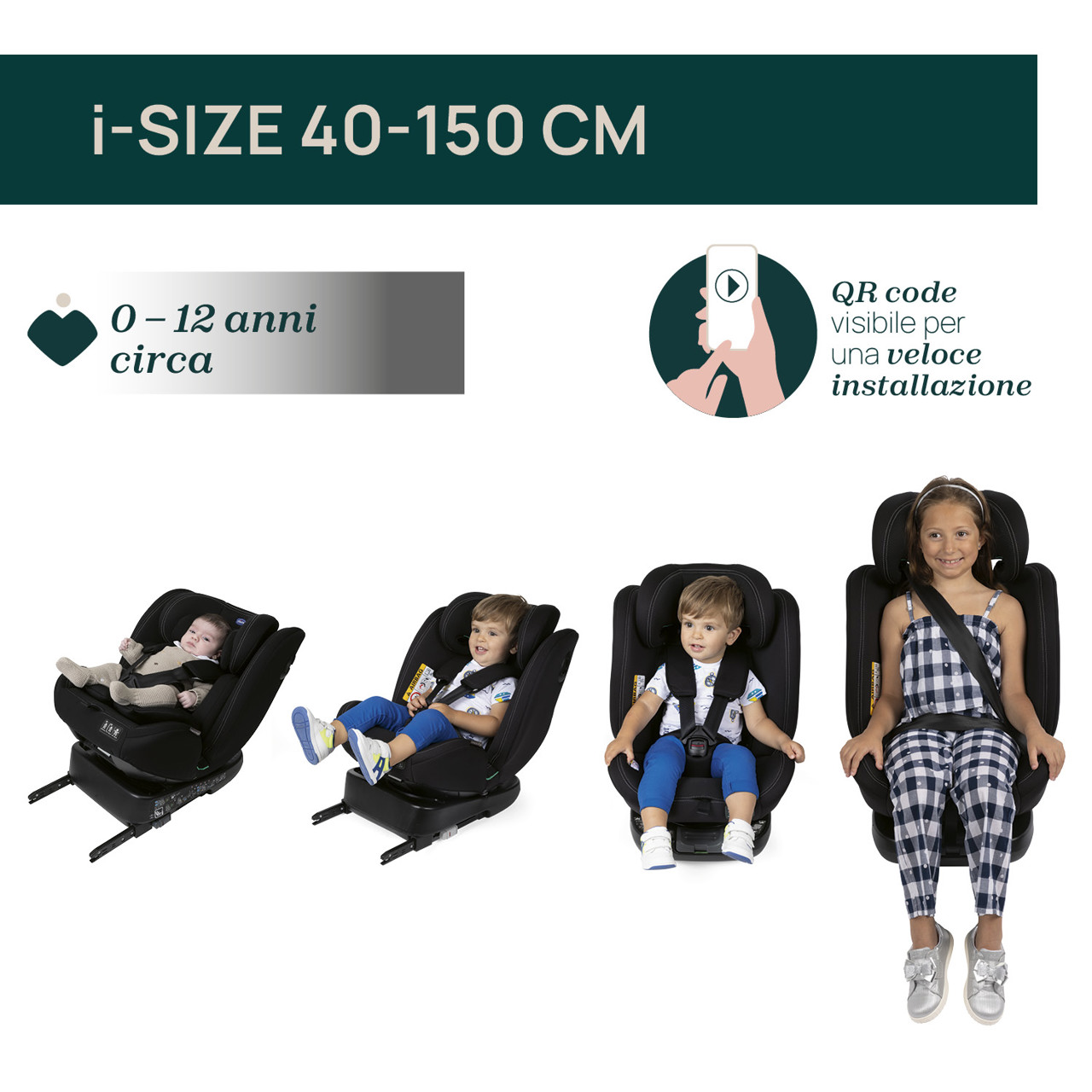 Seggiolino auto Unico Evo i-Size (40-150 cm) Chicco - 2