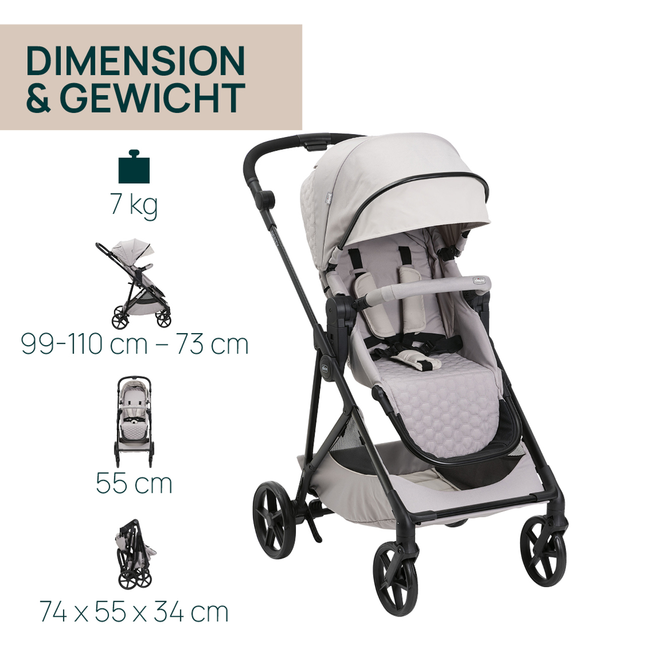 Seety, modularer Kinderwagen null - 11