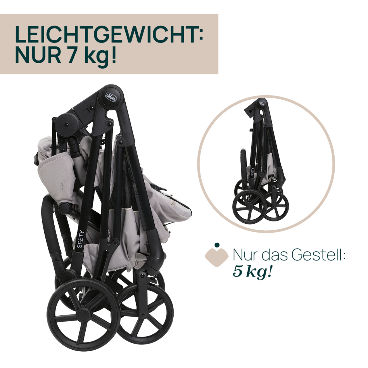 Seety, modularer Kinderwagen null - 2