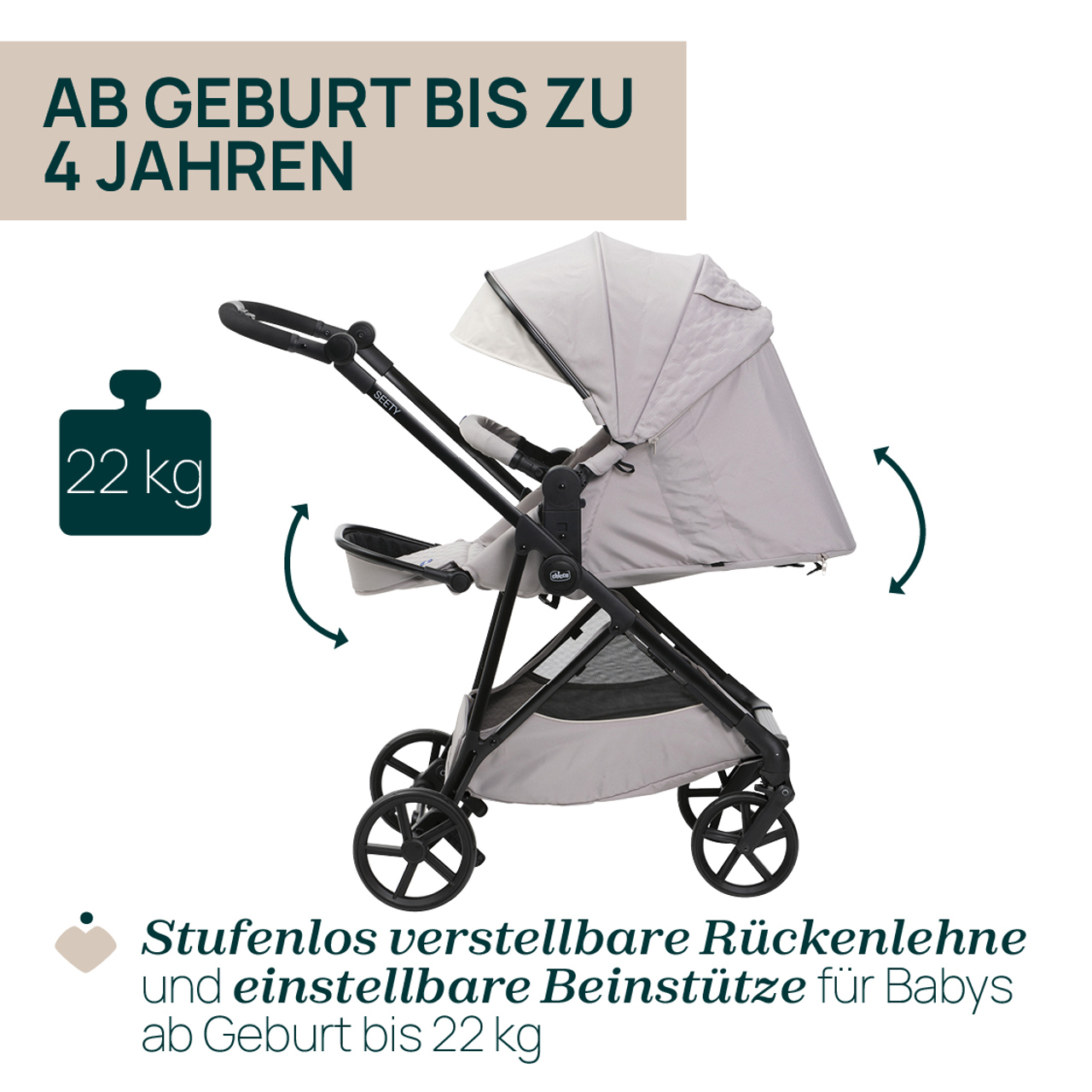 Seety, modularer Kinderwagen null - 4