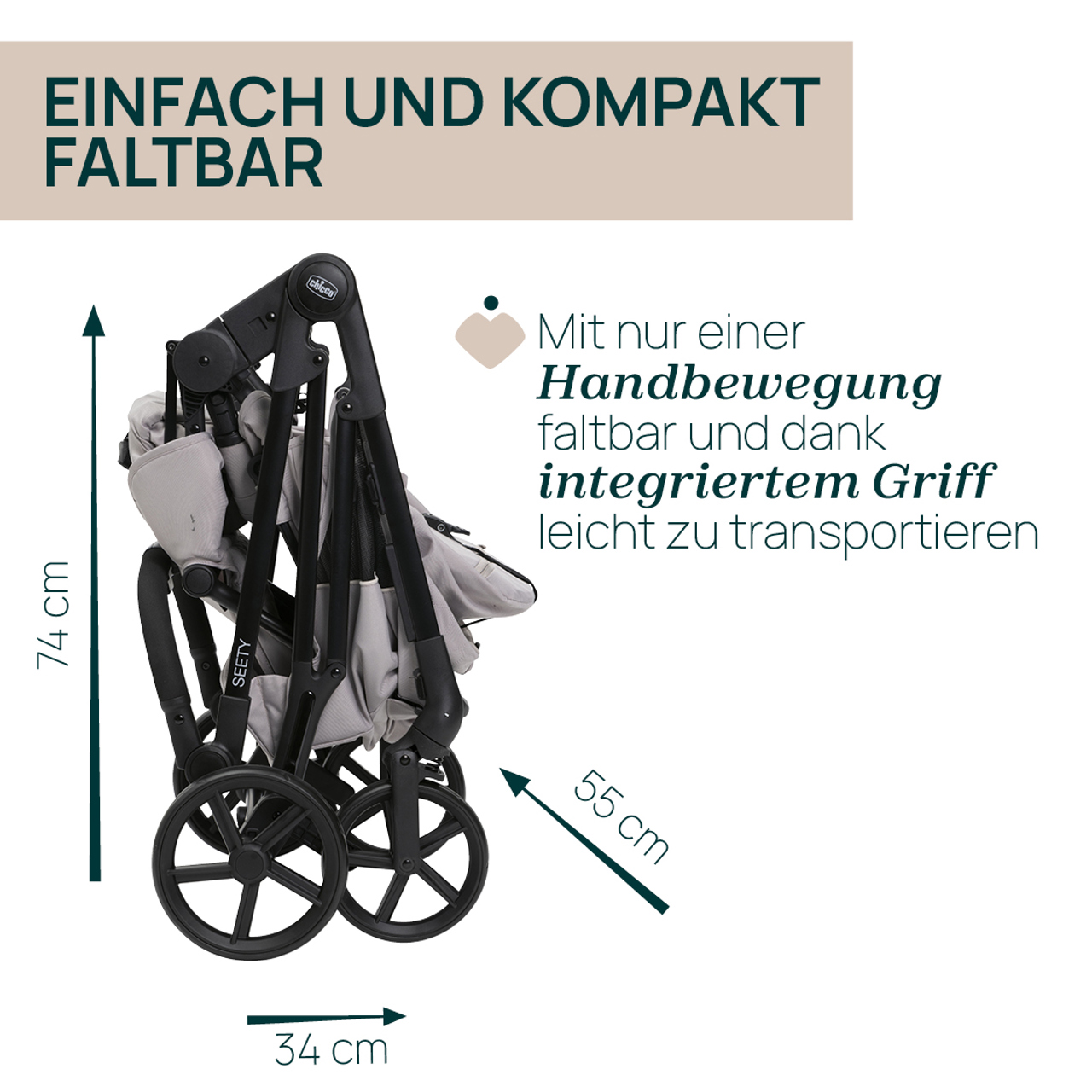 Seety, modularer Kinderwagen null - 5