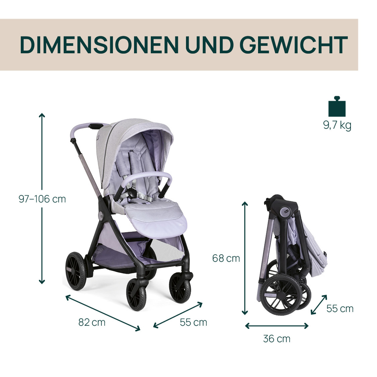 Bellagio, modularer Kinderwagen null - 2