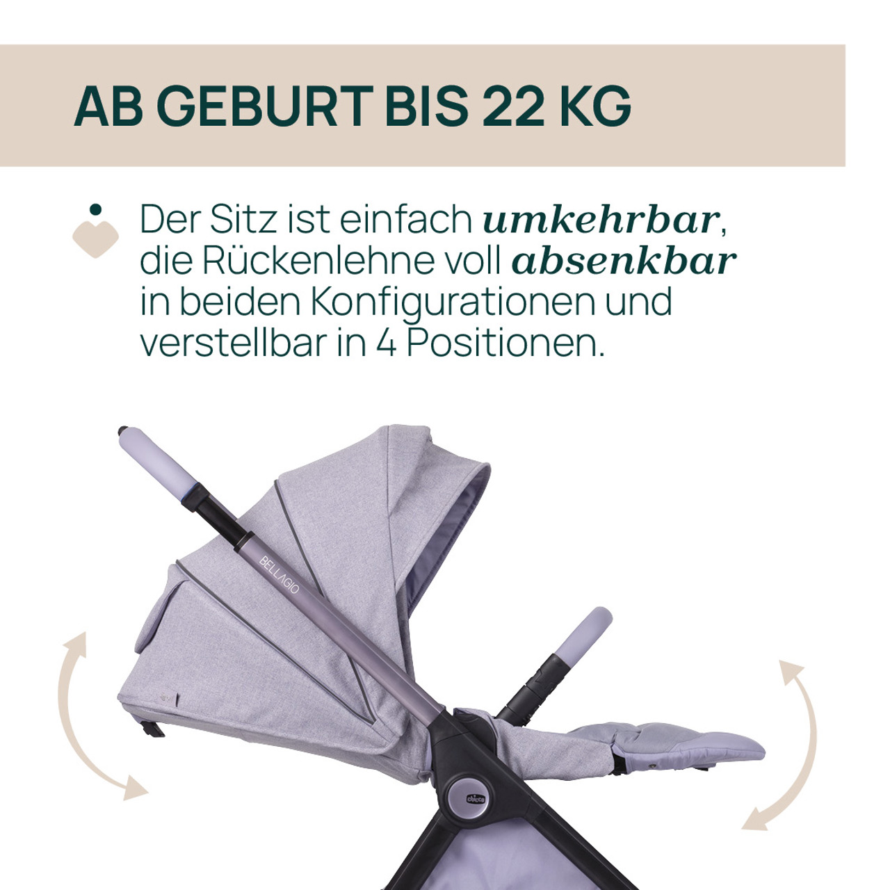 Bellagio, modularer Kinderwagen null - 3