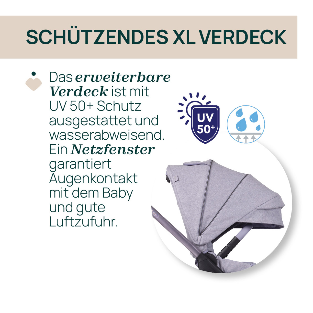 Bellagio, modularer Kinderwagen null - 6