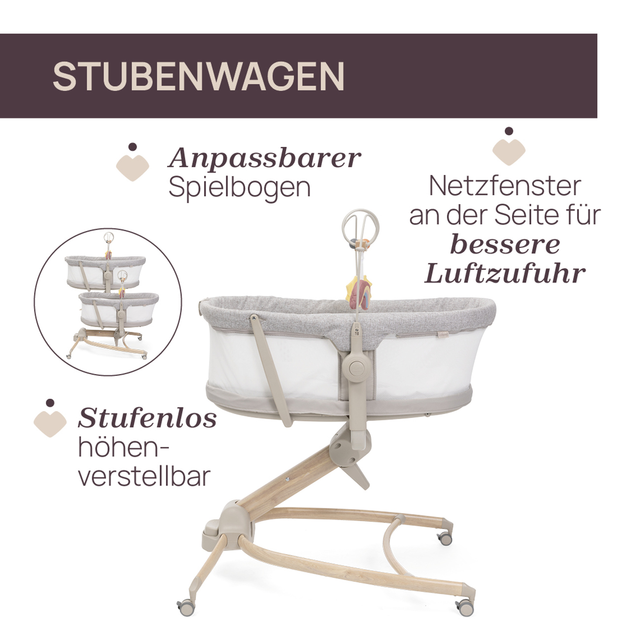 Mitwachsender Stubenwagen Baby Hug 4in1 Armonia null - 1