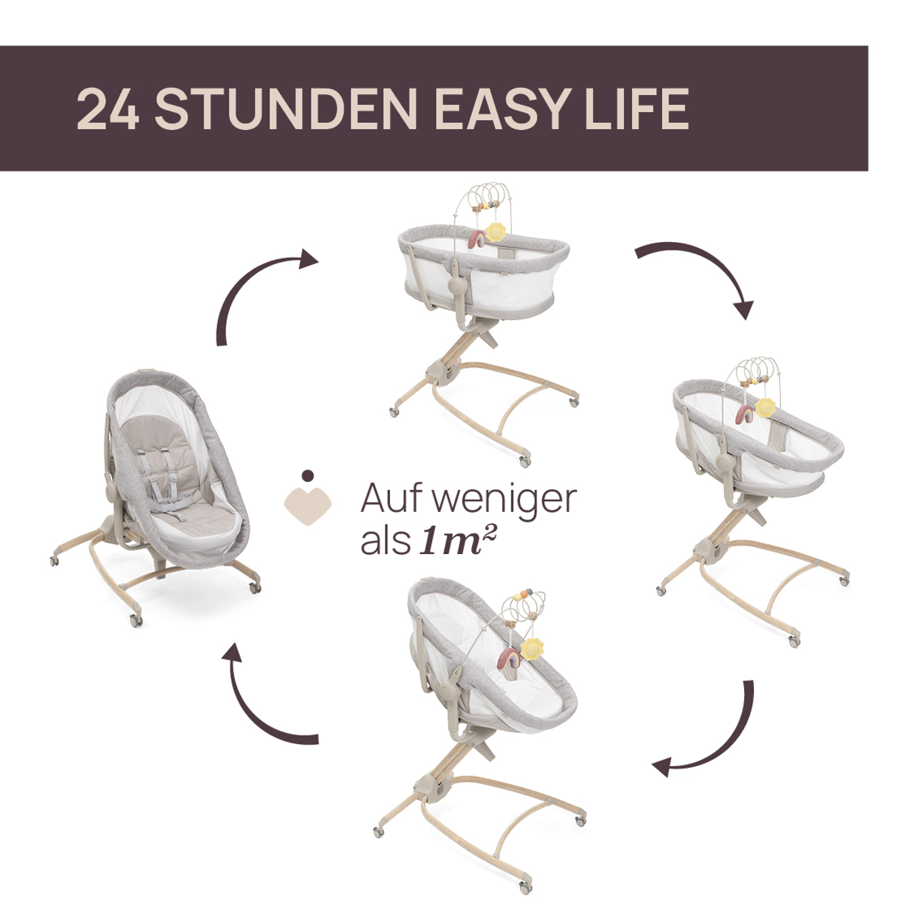 Mitwachsender Stubenwagen Baby Hug 4in1 Armonia null - 5
