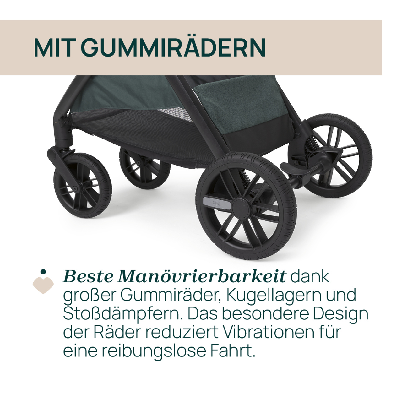 Bellagio 2, modularer, selbstschlie&szlig;ender Kinderwagen null - 3