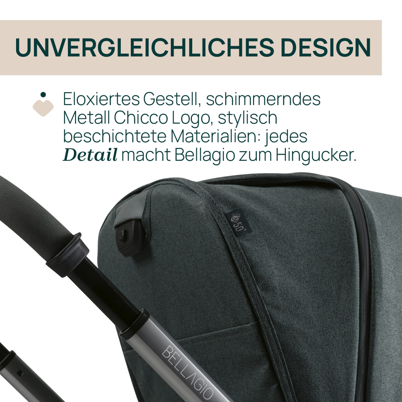 Bellagio 2, modularer, selbstschlie&szlig;ender Kinderwagen null - 7