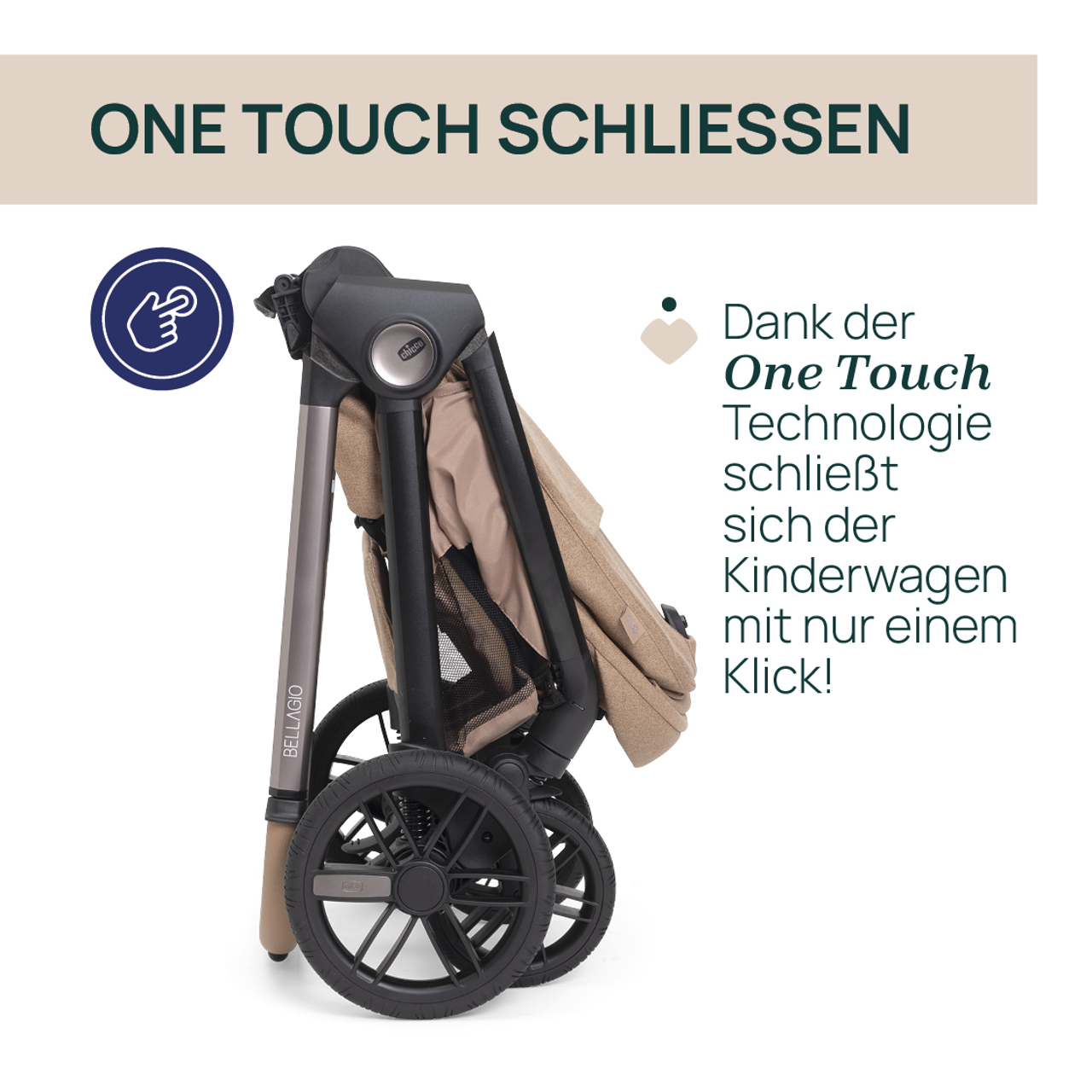Bellagio 2, modularer, selbstschlie&szlig;ender Kinderwagen null - 2