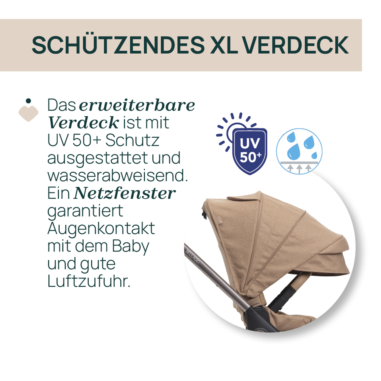 Bellagio 2, modularer, selbstschlie&szlig;ender Kinderwagen null - 7