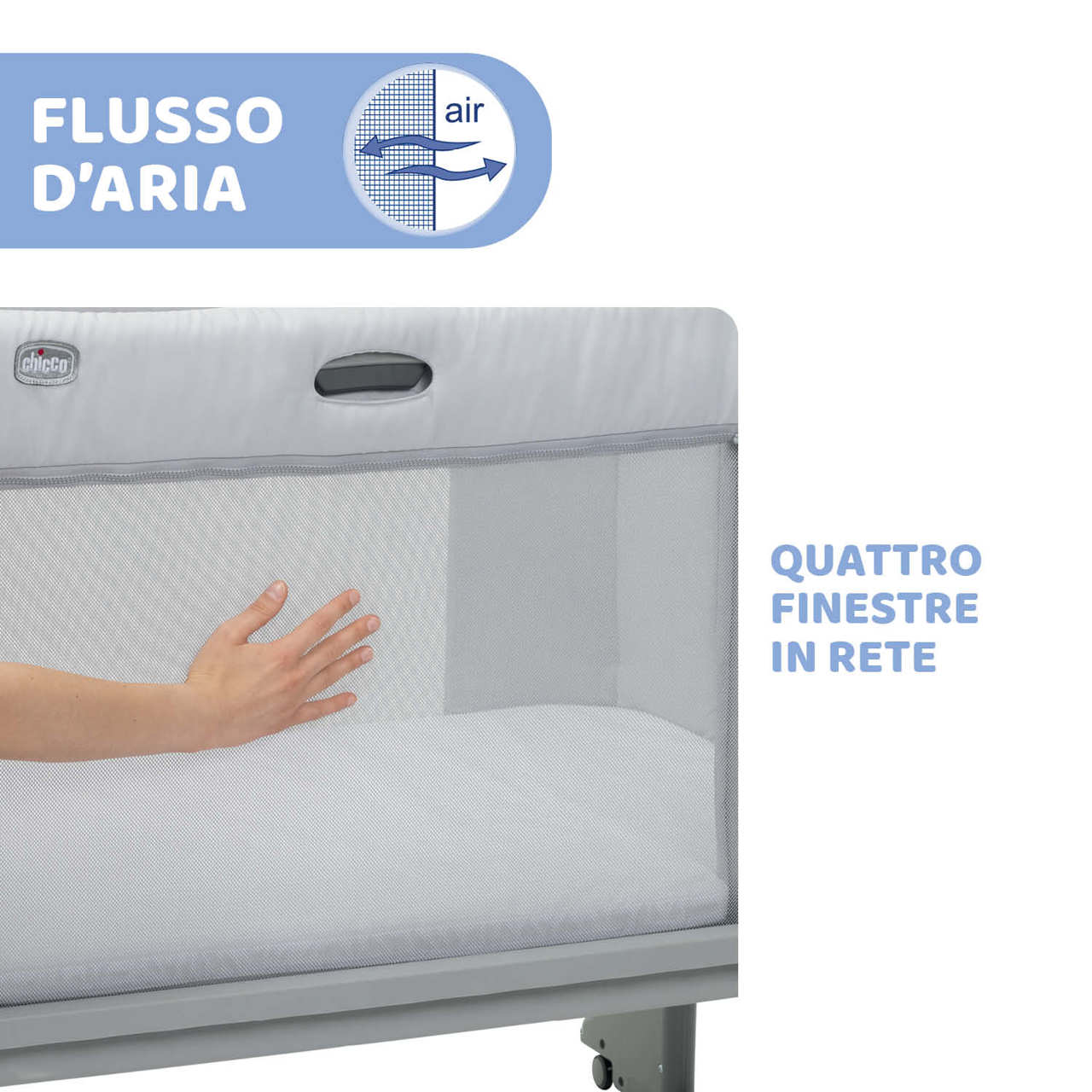 CULLA CHICCO NEXT2ME GO SOFT GREY RICHIUDIBILE CON MATERASSO E BORSA DA  VIAGGIO IN OFFERTA