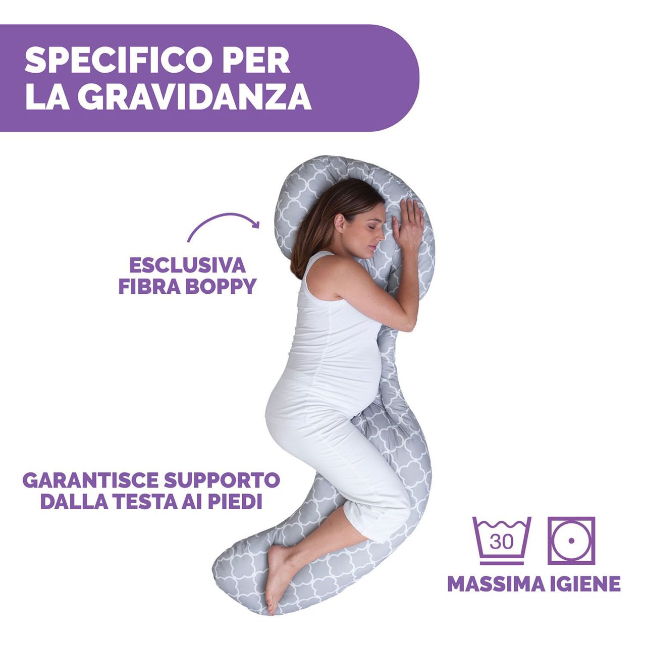 Cuscino Gravidanza Total Body - 3 pz image number 1