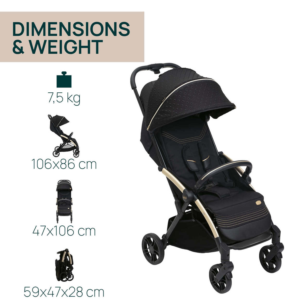 GOODY XPLUS BLACK RE_LUX I WÓZEK SPACEROWY null - 7