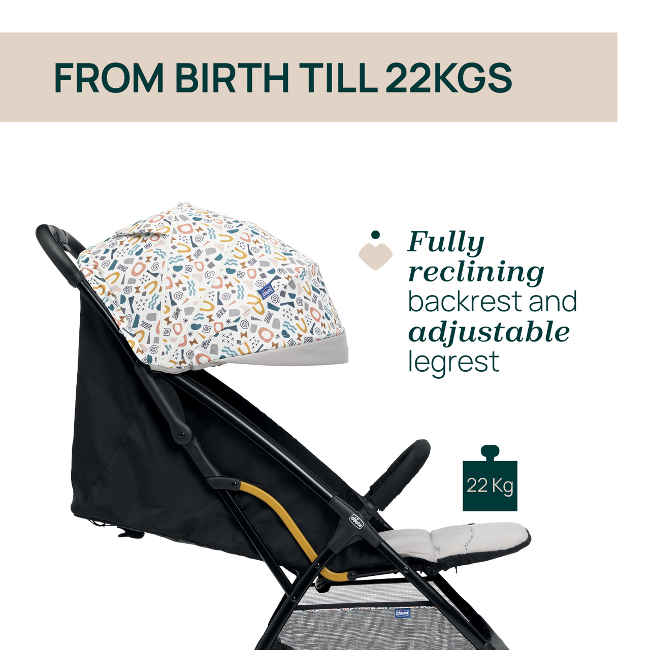 Коляска прогулочная Chicco Glee с автоскладыванием 0+ null - 4